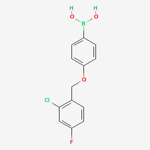 (4-((2-CHLORO-4-FLUOROBENZYL)OXY)PHENYL)BORONIC ACID structure, CAS 1256355-86-8