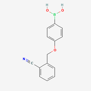 (4-((2-CYANOBENZYL)OXY)PHENYL)BORONIC ACID structure, CAS 1256358-43-6