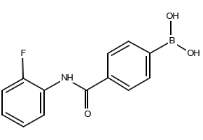 (4-((2-FLUOROPHENYL)CARBAMOYL)PHENYL)BORONIC ACID structure, CAS 874288-06-9