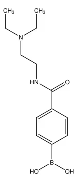 (4-((2-HYDROXYETHYL)CARBAMOYL)PHENYL)BORONIC ACID structure, CAS 850593-04-3