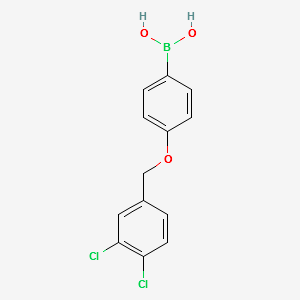 (4-((3,4-DICHLOROBENZYL)OXY)PHENYL)BORONIC ACID structure, CAS 1256358-44-7