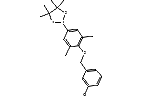 (4-((3-CHLOROBENZYL)OXY)-3,5-DIMETHYLPHENYL)BORONIC ACID structure, CAS 849062-21-1