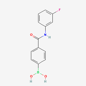 (4-((3-FLUOROPHENYL)CARBAMOYL)PHENYL)BORONIC ACID structure, CAS 874288-05-8