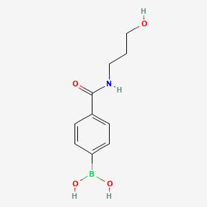 (4-((3-HYDROXYPROPYL)CARBAMOYL)PHENYL)BORONIC ACID structure, CAS 913835-29-7