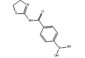 (4-((4,5-DIHYDROTHIAZOL-2-YL)CARBAMOYL)PHENYL)BORONIC ACID structure, CAS 850568-30-8