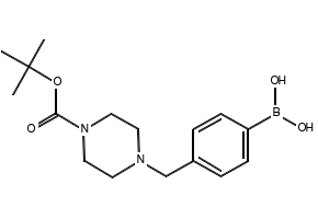 (4-((4-(TERT-BUTOXYCARBONYL)PIPERAZIN-1-YL)METHYL)PHENYL)BORONIC ACID structure, CAS 1190095-10-3