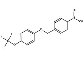 (4-((4-(TRIFLUOROMETHOXY)PHENOXY)METHYL)PHENYL)BORONIC ACID structure, CAS 870778-97-5