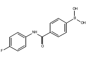 (4-((4-FLUOROPHENYL)CARBAMOYL)PHENYL)BORONIC ACID structure, CAS 850568-27-3