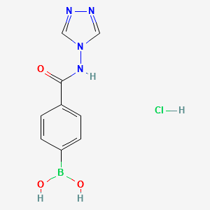 (4-((4H-1,2,4-TRIAZOL-4-YL)CARBAMOYL)PHENYL)BORONIC ACID HYDROCHLORIDE structure, CAS 850568-29-5