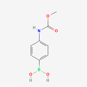 (4-((METHOXYCARBONYL)AMINO)PHENYL)BORONIC ACID structure, CAS 850567-96-3