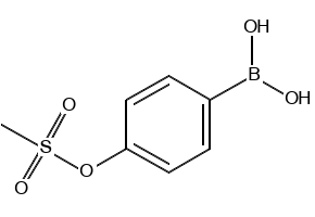 (4-((METHYLSULFONYL)OXY)PHENYL)BORONIC ACID structure, CAS 957035-04-0