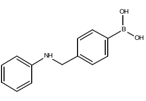 (4-((PHENYLAMINO)METHYL)PHENYL)BORONIC ACID structure, CAS 690957-44-9