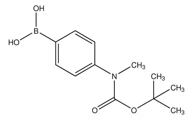 (4-((TERT-BUTOXYCARBONYL)(METHYL)AMINO)PHENYL)BORONIC ACID structure, CAS 945756-49-0