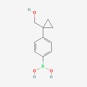 (4-(1-(HYDROXYMETHYL)CYCLOPROPYL)PHENYL)BORONIC ACID structure, CAS 1217501-10-4