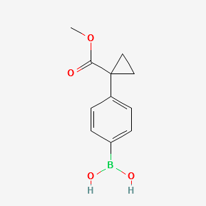 (4-(1-(METHOXYCARBONYL)CYCLOPROPYL)PHENYL)BORONIC ACID structure, CAS 1217501-08-0