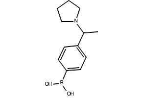 (4-(1-(PYRROLIDIN-1-YL)ETHYL)PHENYL)BORONIC ACID structure, CAS 868395-81-7