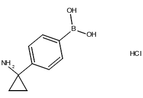 (4-(1-AMINOCYCLOPROPYL)PHENYL)BORONIC ACID HYDROCHLORIDE structure, CAS 1256345-72-8
