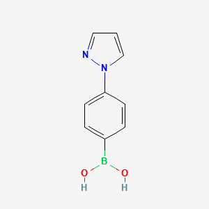 (4-(1H-PYRAZOL-1-YL)PHENYL)BORONIC ACID structure, CAS 891270-35-2
