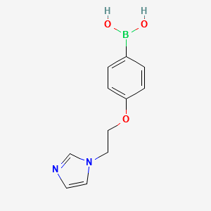 (4-(2-(1H-IMIDAZOL-1-YL)ETHOXY)PHENYL)BORONIC ACID structure, CAS 957034-56-9