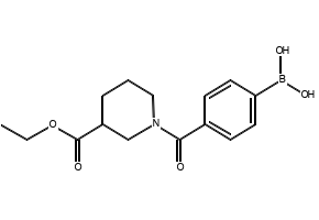 (4-(3-(ETHOXYCARBONYL)PIPERIDINE-1-CARBONYL)PHENYL)BORONIC ACID structure, CAS 1150114-74-1