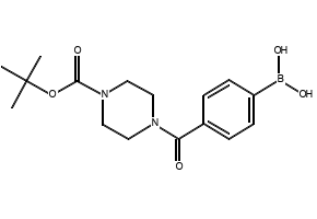 (4-(4-(TERT-BUTOXYCARBONYL)PIPERAZINE-1-CARBONYL)PHENYL)BORONIC ACID structure, CAS 1150114-76-3