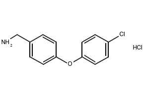 (4-(4-CHLOROPHENOXY)PHENYL)METHANAMINE HYDROCHLORIDE structure, CAS 262862-71-5