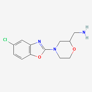 (4-(5-CHLOROBENZO[D]OXAZOL-2-YL)MORPHOLIN-2-YL)METHANAMINE structure, CAS 1035840-13-1