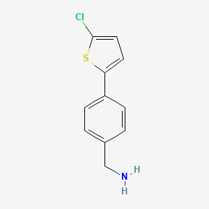 (4-(5-CHLOROTHIOPHEN-2-YL)PHENYL)METHANAMINE structure, CAS 1212058-06-4