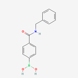 (4-(BENZYLCARBAMOYL)PHENYL)BORONIC ACID structure, CAS 252663-47-1