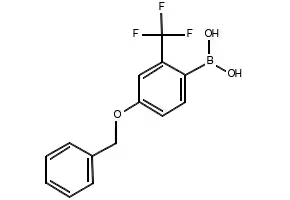 (4-(BENZYLOXY)-2-(TRIFLUOROMETHYL)PHENYL)BORONIC ACID structure, CAS 1217501-32-0