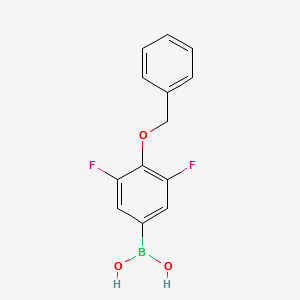 (4-(BENZYLOXY)-3,5-DIFLUOROPHENYL)BORONIC ACID structure, CAS 156635-88-0