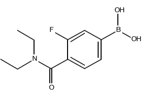 (4-(DIETHYLCARBAMOYL)-3-FLUOROPHENYL)BORONIC ACID structure, CAS 874289-14-2
