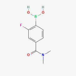 (4-(DIMETHYLCARBAMOYL)-2-FLUOROPHENYL)BORONIC ACID structure, CAS 874289-30-2