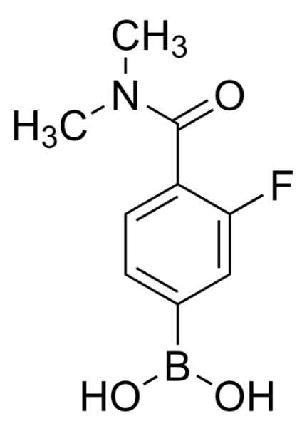 (4-(DIMETHYLCARBAMOYL)-3-FLUOROPHENYL)BORONIC ACID structure, CAS 874289-13-1