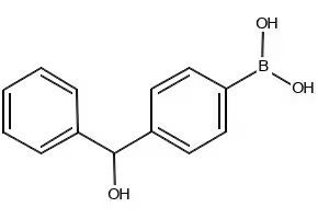 (4-(HYDROXY(PHENYL)METHYL)PHENYL)BORONIC ACID structure, CAS 1221823-69-3