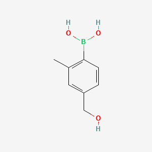 (4-(HYDROXYMETHYL)-2-METHYLPHENYL)BORONIC ACID structure, CAS 166386-66-9