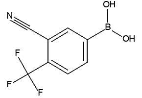 (4-(HYDROXYMETHYL)-3-(TRIFLUOROMETHYL)PHENYL)BORONIC ACID structure, CAS 932390-39-1