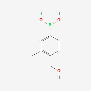 (4-(HYDROXYMETHYL)-3-METHYLPHENYL)BORONIC ACID structure, CAS 1218790-88-5