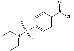 (4-(N,N-DIETHYLSULFAMOYL)-2-METHYLPHENYL)BORONIC ACID structure, CAS 1217501-54-6