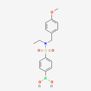 (4-(N-ETHYL-N-(4-METHOXYBENZYL)SULFAMOYL)PHENYL)BORONIC ACID structure, CAS 913835-55-9