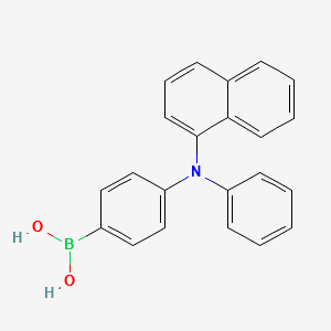(4-(NAPHTHALEN-1-YL(PHENYL)AMINO)PHENYL)BORONIC ACID structure, CAS 717888-41-0