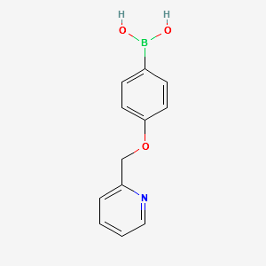 (4-(PYRIDIN-2-YLMETHOXY)PHENYL)BORONIC ACID structure, CAS 1228180-82-2