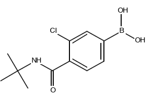 (4-(TERT-BUTYLCARBAMOYL)-3-CHLOROPHENYL)BORONIC ACID structure, CAS 850589-46-7