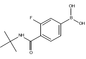 (4-(TERT-BUTYLCARBAMOYL)-3-FLUOROPHENYL)BORONIC ACID structure, CAS 874289-18-6