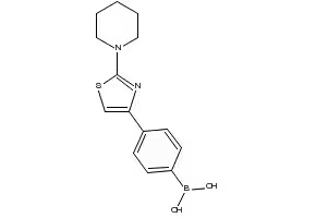 (4-(THIAZOL-2-YLCARBAMOYL)PHENYL)BORONIC ACID structure, CAS 850568-26-2