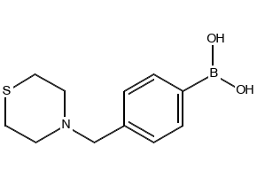 (4-(THIOMORPHOLINOMETHYL)PHENYL)BORONIC ACID structure, CAS 1256358-60-7