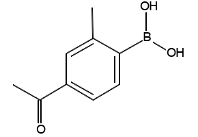 (4-ACETYL-2-NITROPHENYL)BORONIC ACID structure, CAS 1126895-86-0