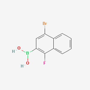 (4-BROMO-1-FLUORONAPHTHALEN-2-YL)BORONIC ACID structure, CAS 913836-09-6