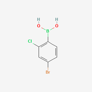 (4-BROMO-2-CHLOROPHENYL)BORONIC ACID structure, CAS 1046861-20-4