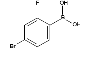 (4-BROMO-2-FLUORO-5-METHYLPHENYL)BORONIC ACID structure, CAS 677777-57-0